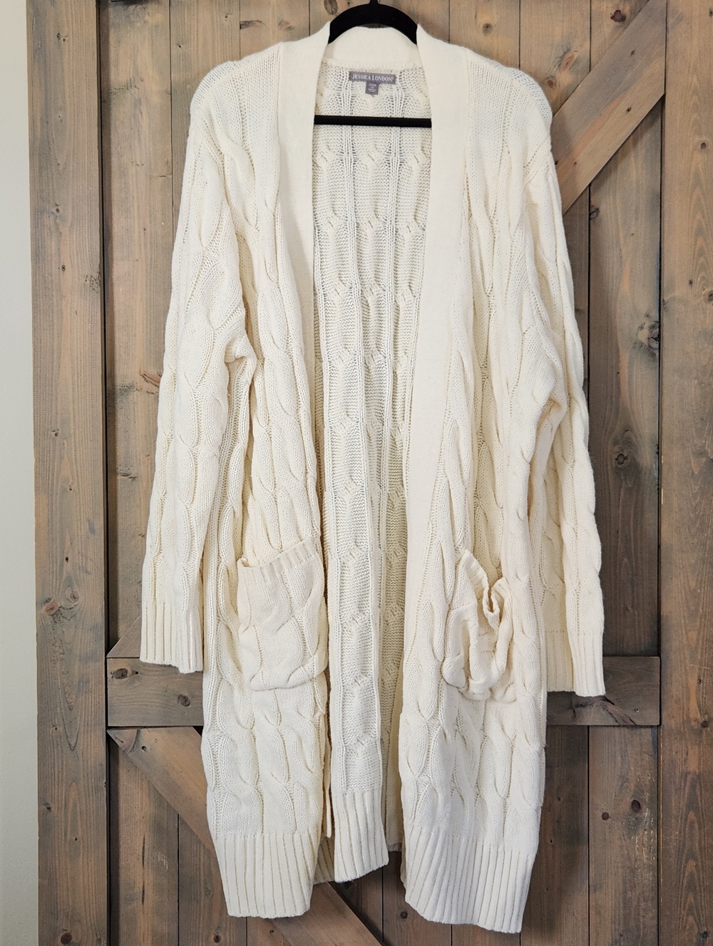 Jessica London Chunky Knit Duster Cardigan  1X 22 / 24